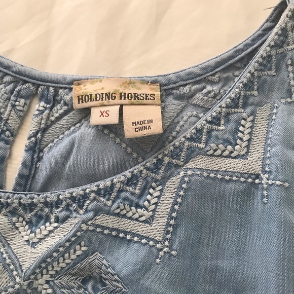 Holding Horses by Anthropologie Blue Dress NWOT - Picture 6 of 6